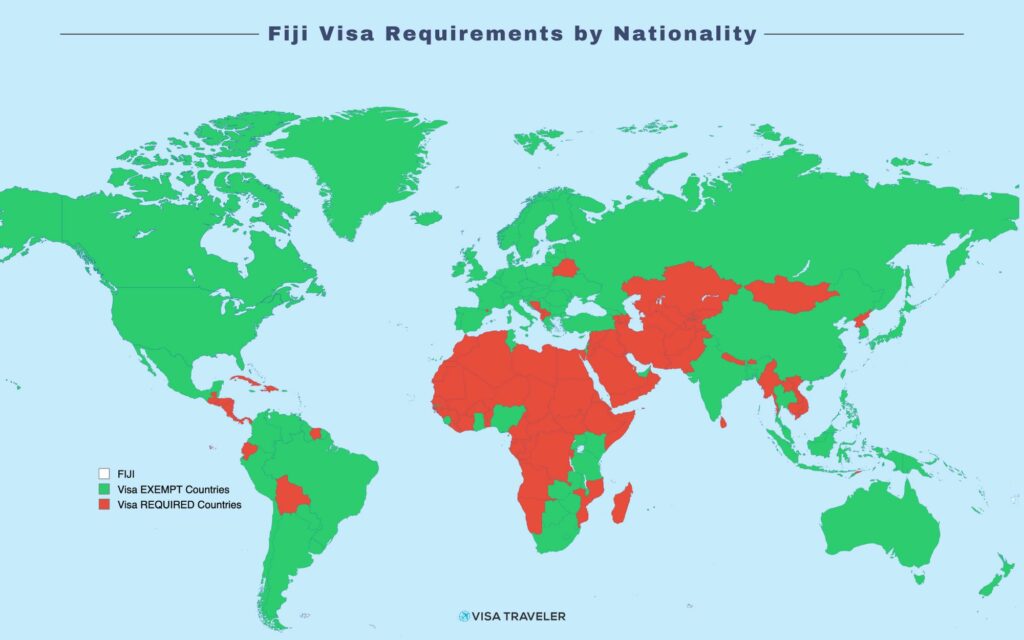 Fiji Visa Requirements by Nationality