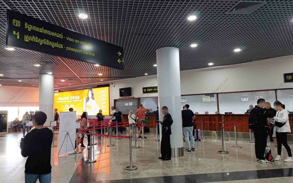 Cambodia Visa on Arrival Counters in Phnom Penh International Airport