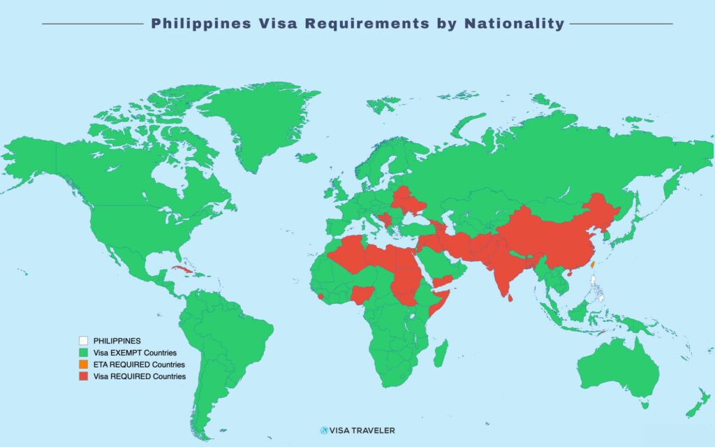 Philippines Visa Requirements by Nationality
